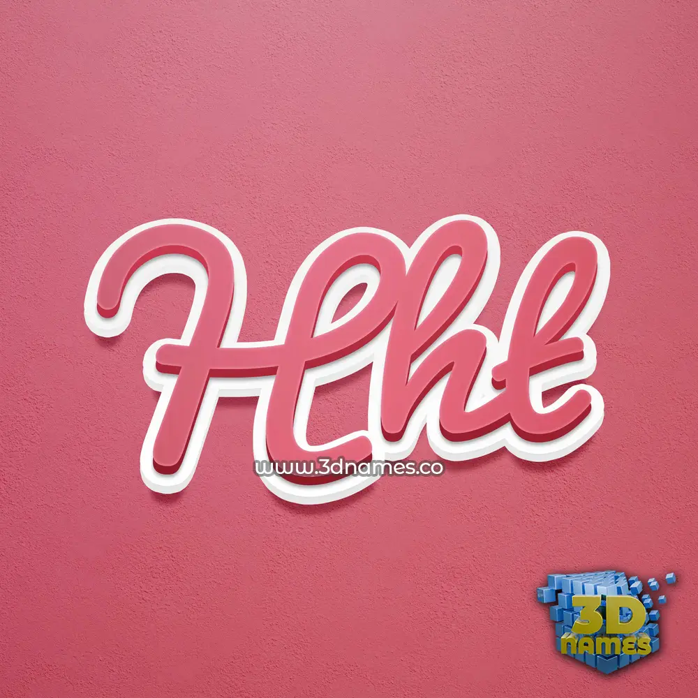 hht in Red Scribble style - 3D name wallpaper