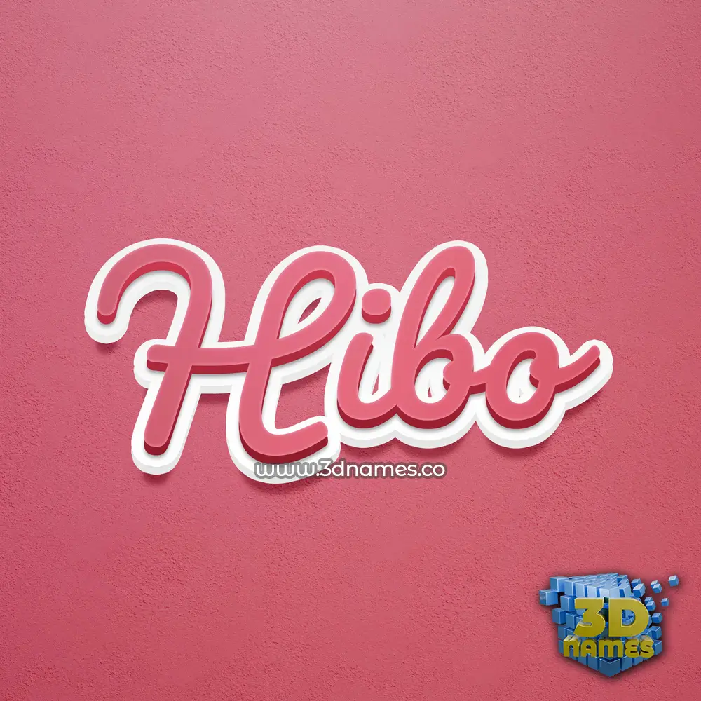 hibo in Red Scribble style - 3D name wallpaper
