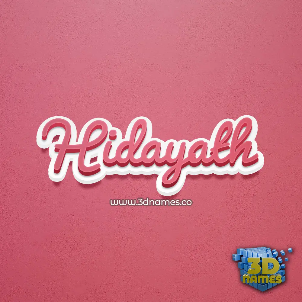 hidayath in Red Scribble style - 3D name wallpaper
