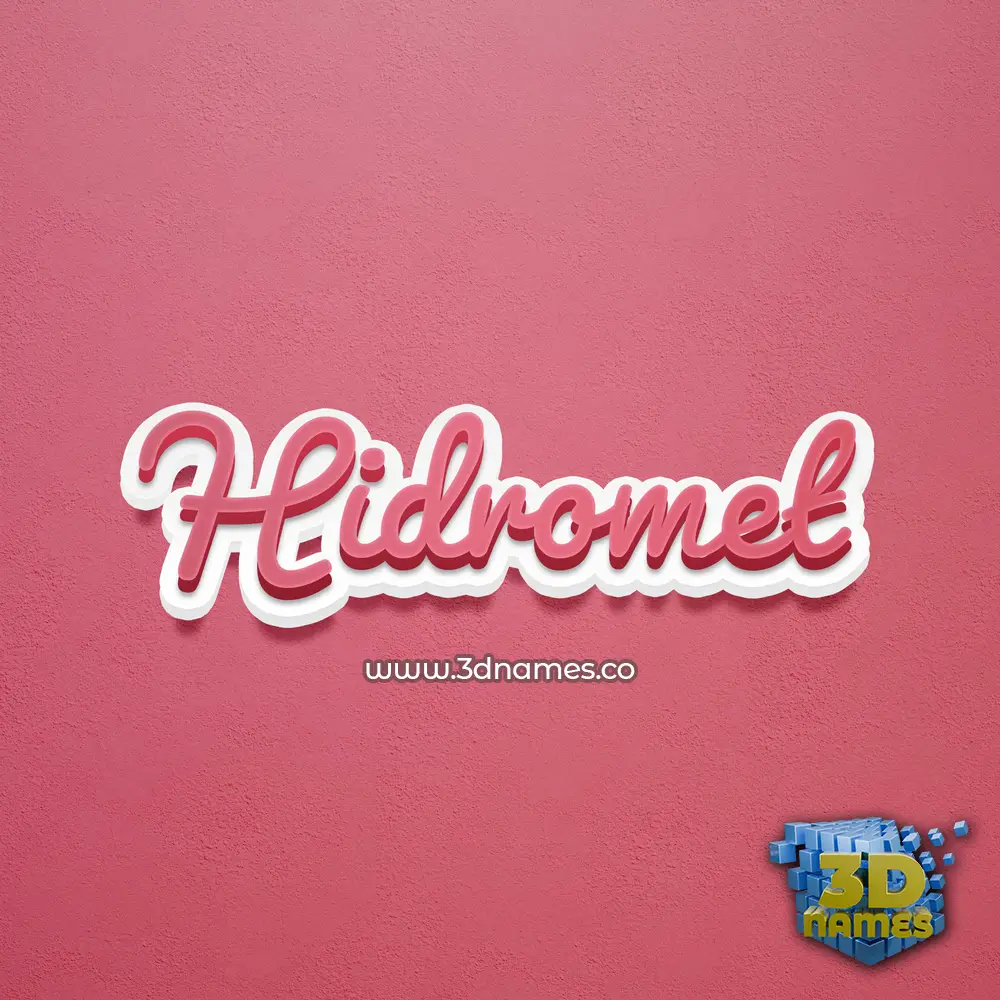 hidromet in Red Scribble style - 3D name wallpaper