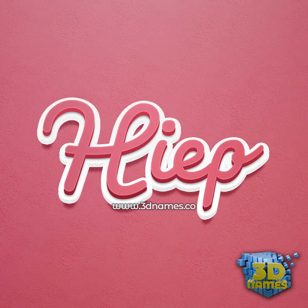 hiep in Red Scribble style - 3D name wallpaper