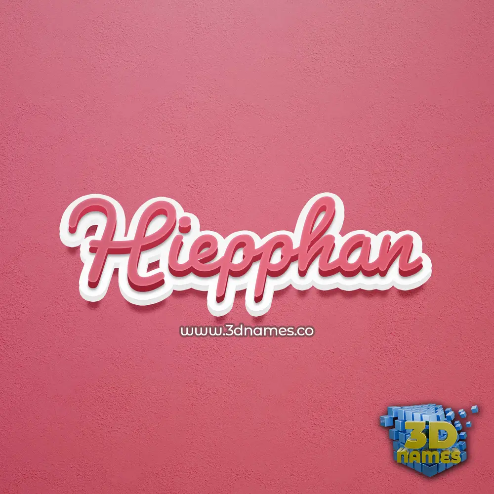 hiepphan in Red Scribble style - 3D name wallpaper