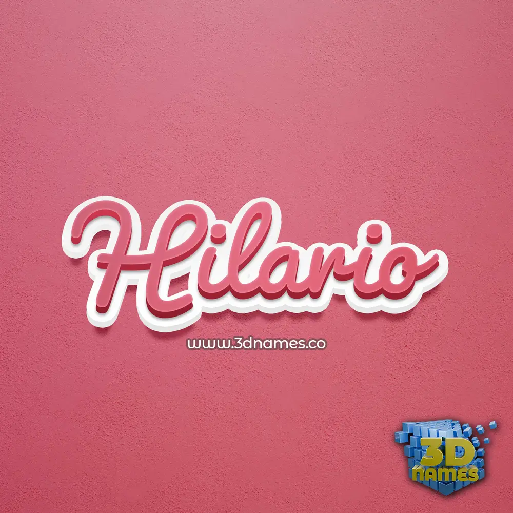 hilario in Red Scribble style - 3D name wallpaper