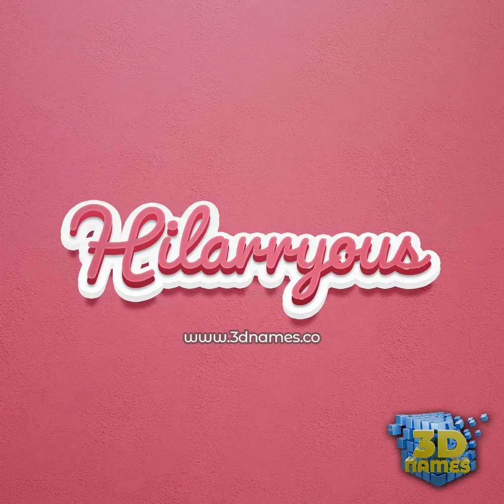 hilarryous in Red Scribble style - 3D name wallpaper