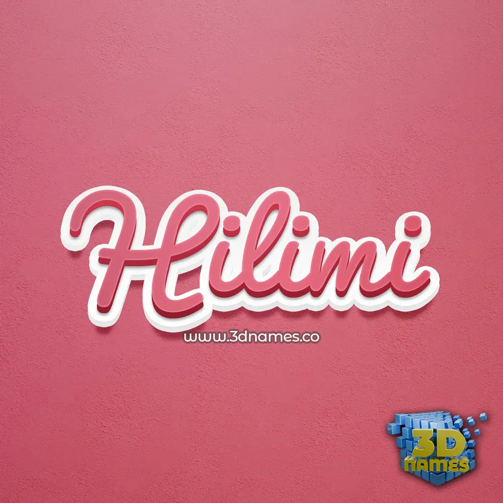 hilimi in Red Scribble style - 3D name wallpaper