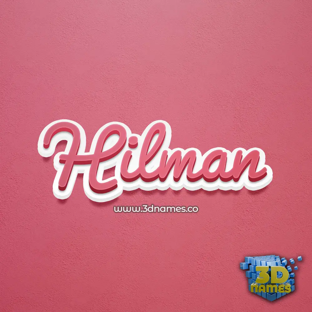 hilman in Red Scribble style - 3D name wallpaper