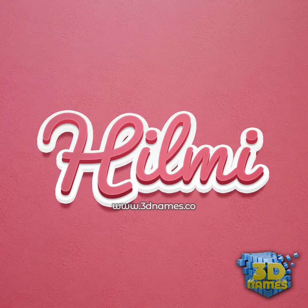 hilmi in Red Scribble style - 3D name wallpaper