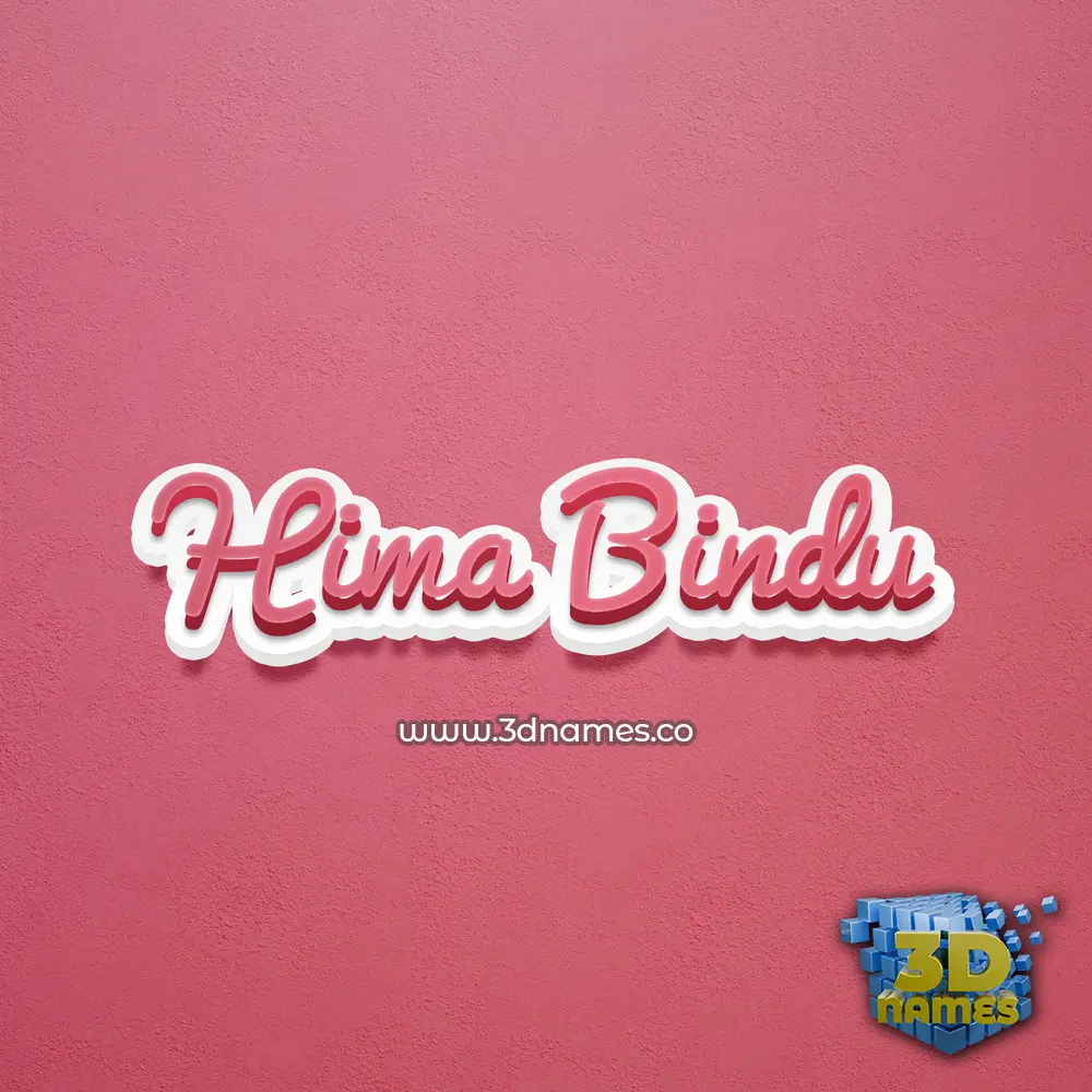 hima bindu in Red Scribble style - 3D name wallpaper