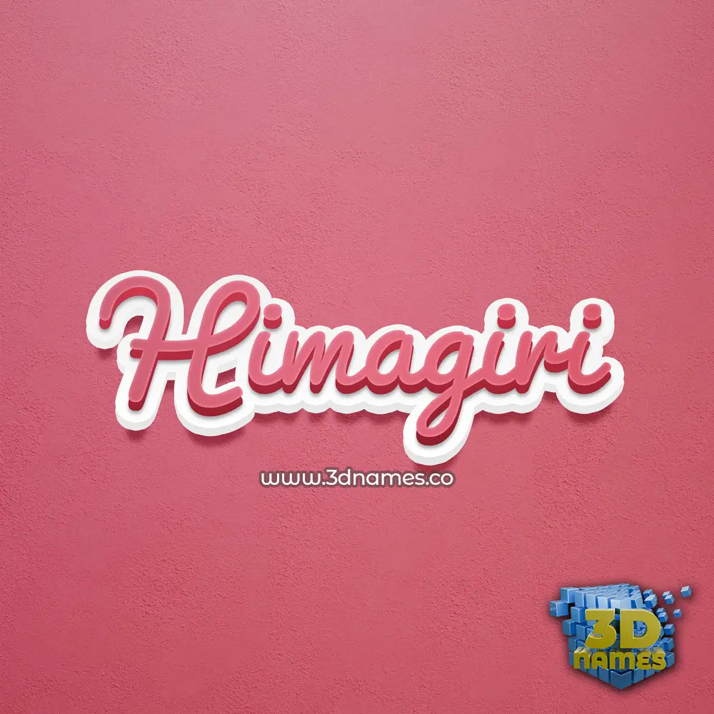 himagiri in Red Scribble style - 3D name wallpaper