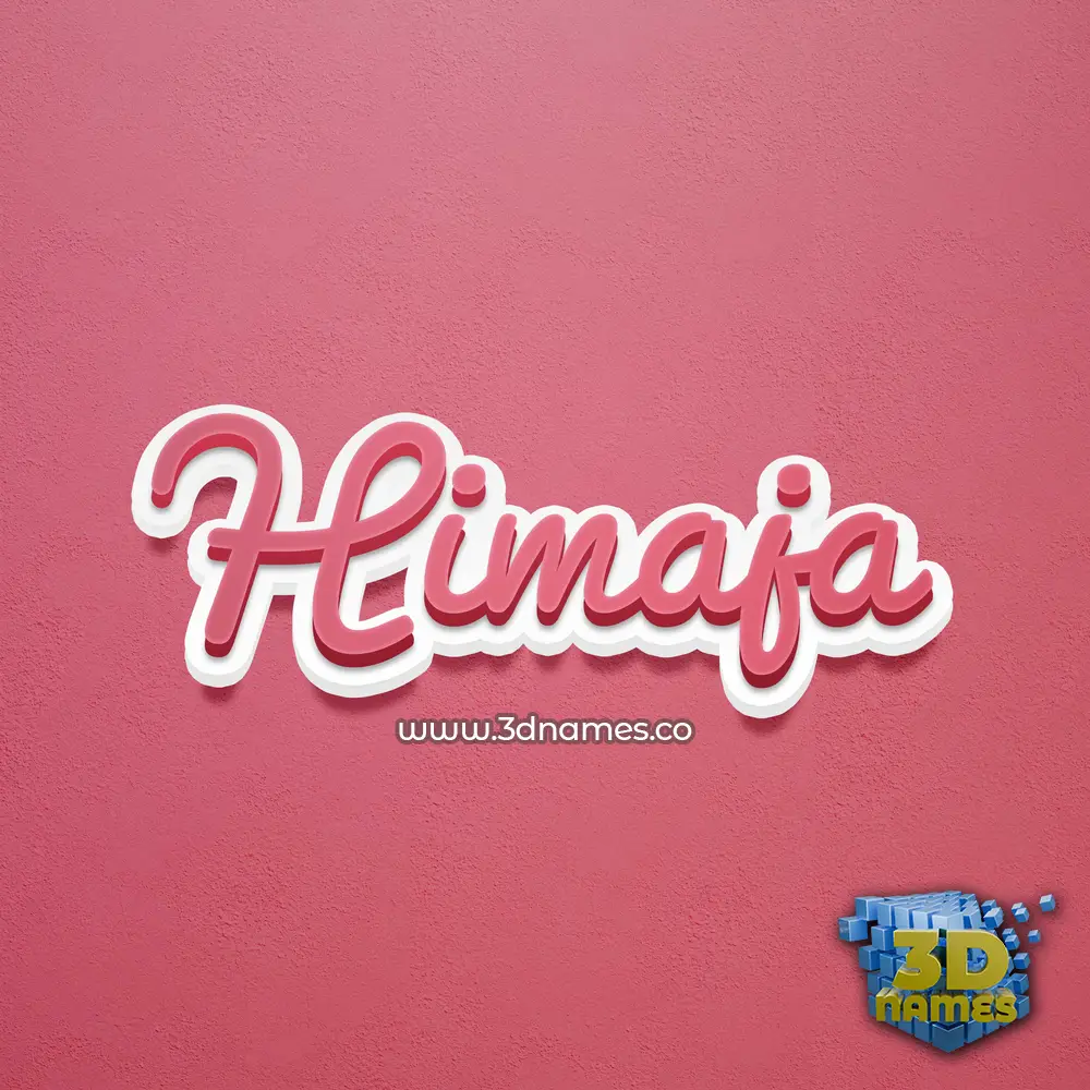 himaja in Red Scribble style - 3D name wallpaper
