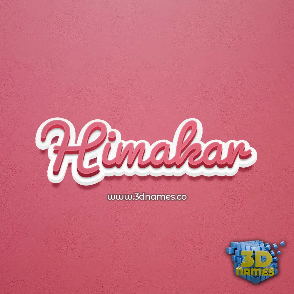 himakar in Red Scribble style - 3D name wallpaper