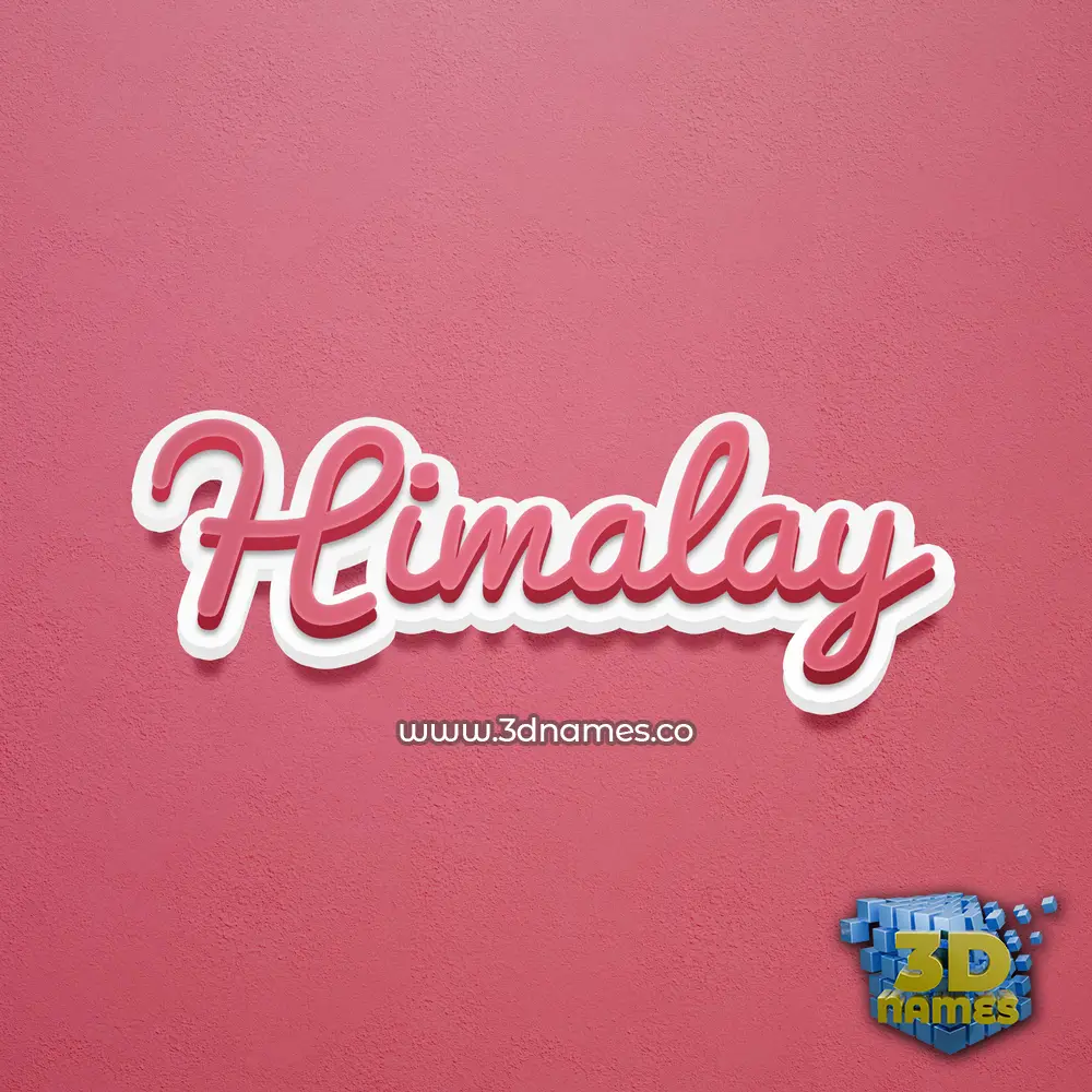 himalay in Red Scribble style - 3D name wallpaper