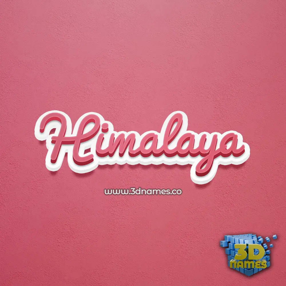 himalaya in Red Scribble style - 3D name wallpaper