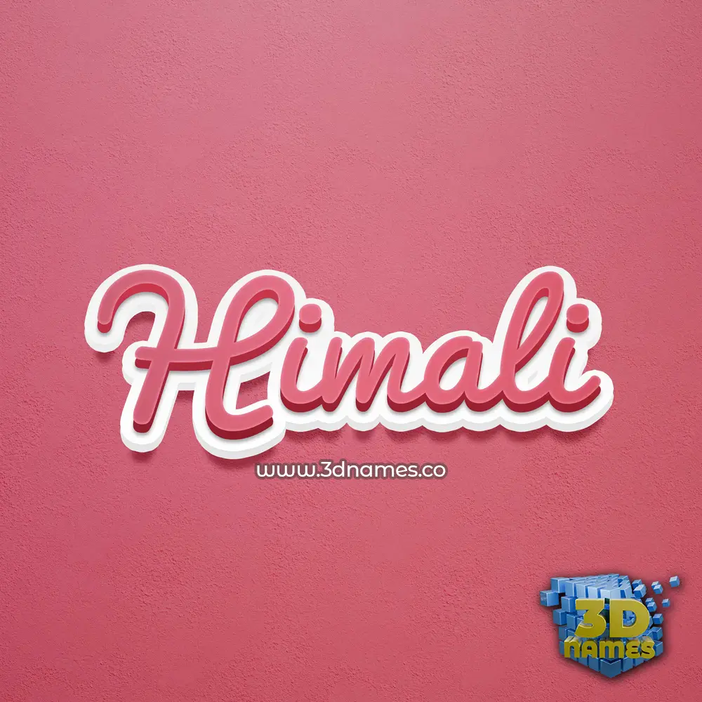 himali in Red Scribble style - 3D name wallpaper