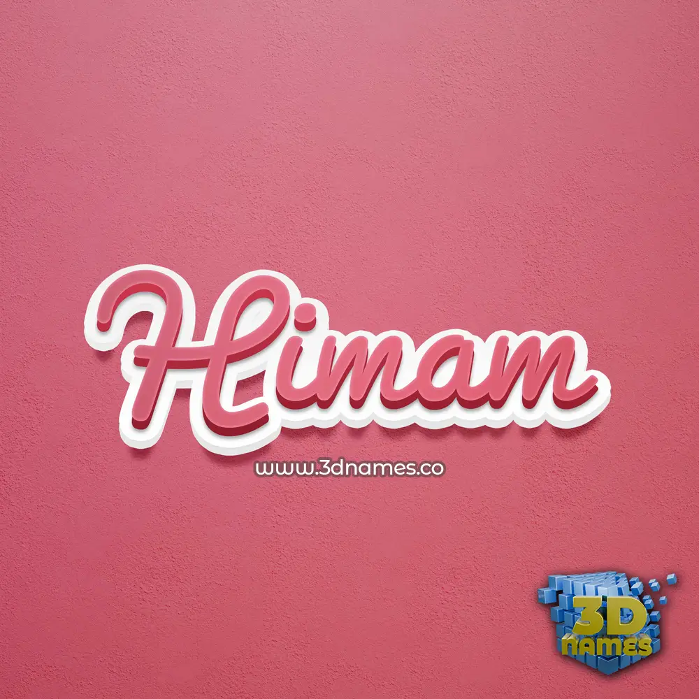 himam in Red Scribble style - 3D name wallpaper