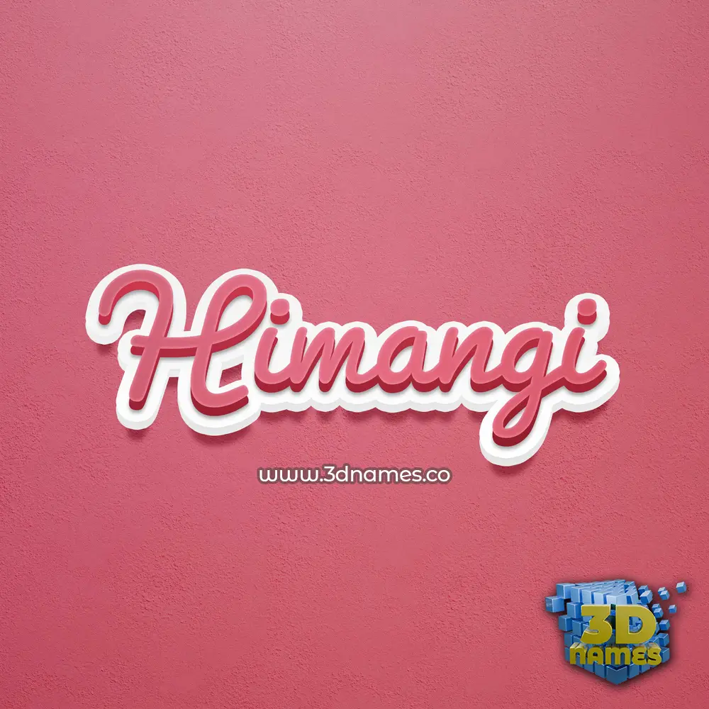 himangi in Red Scribble style - 3D name wallpaper
