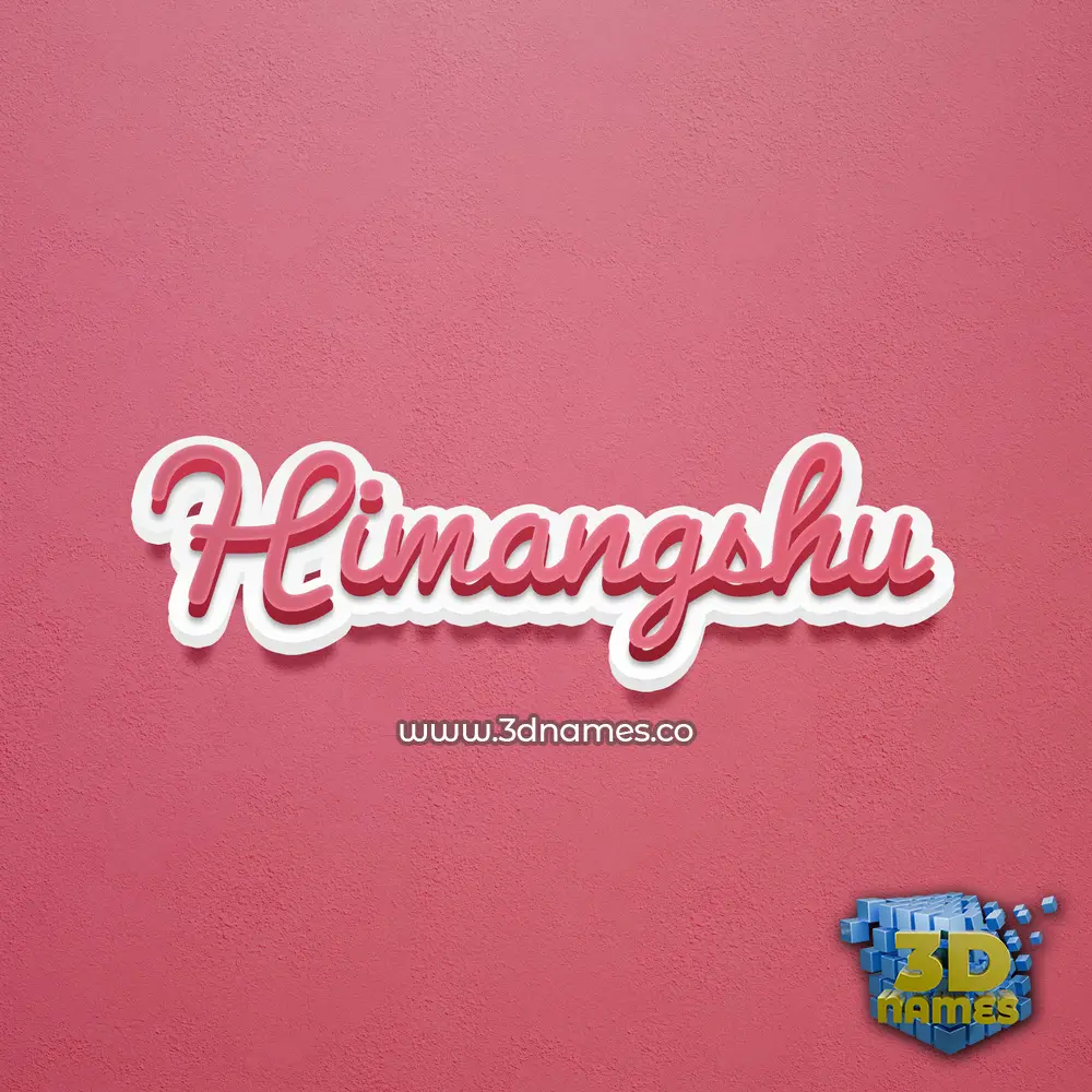 himangshu in Red Scribble style - 3D name wallpaper