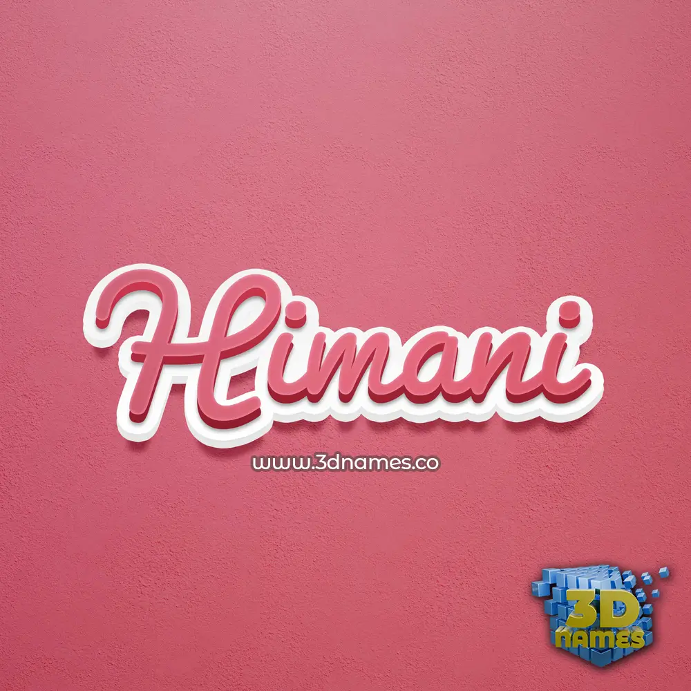 himani in Red Scribble style - 3D name wallpaper