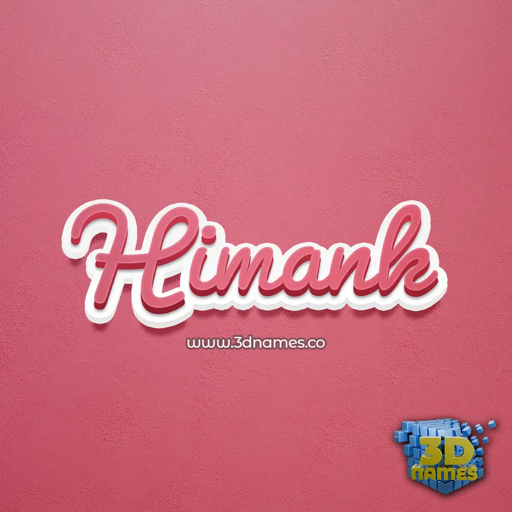 himank in Red Scribble style - 3D name wallpaper
