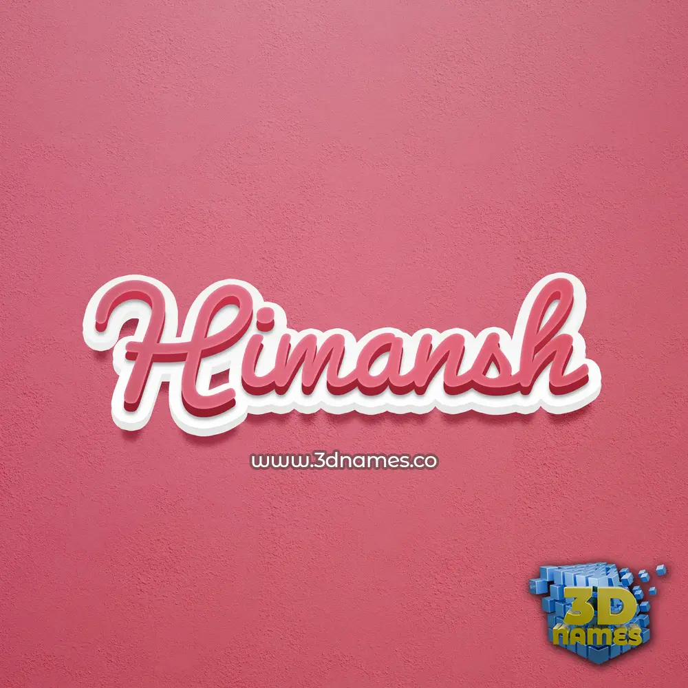 himansh in Red Scribble style - 3D name wallpaper