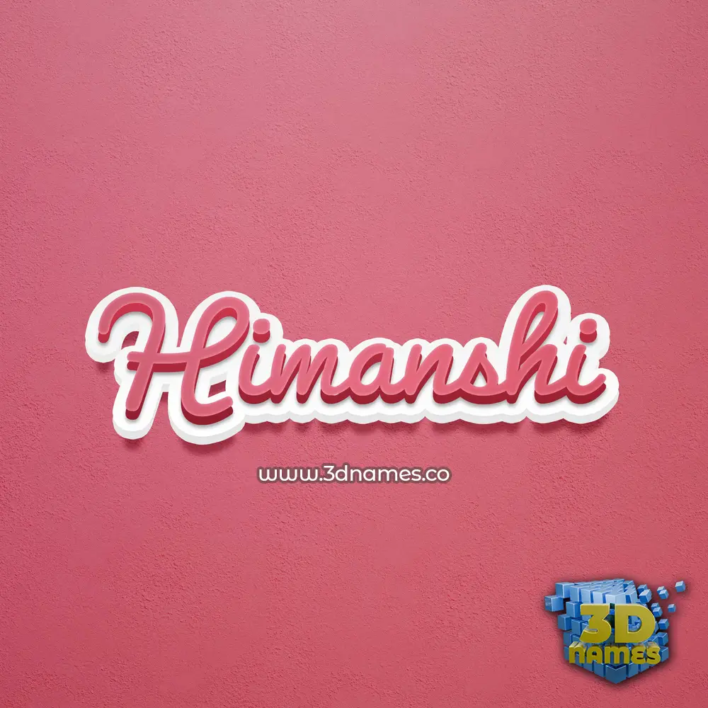 himanshi in Red Scribble style - 3D name wallpaper