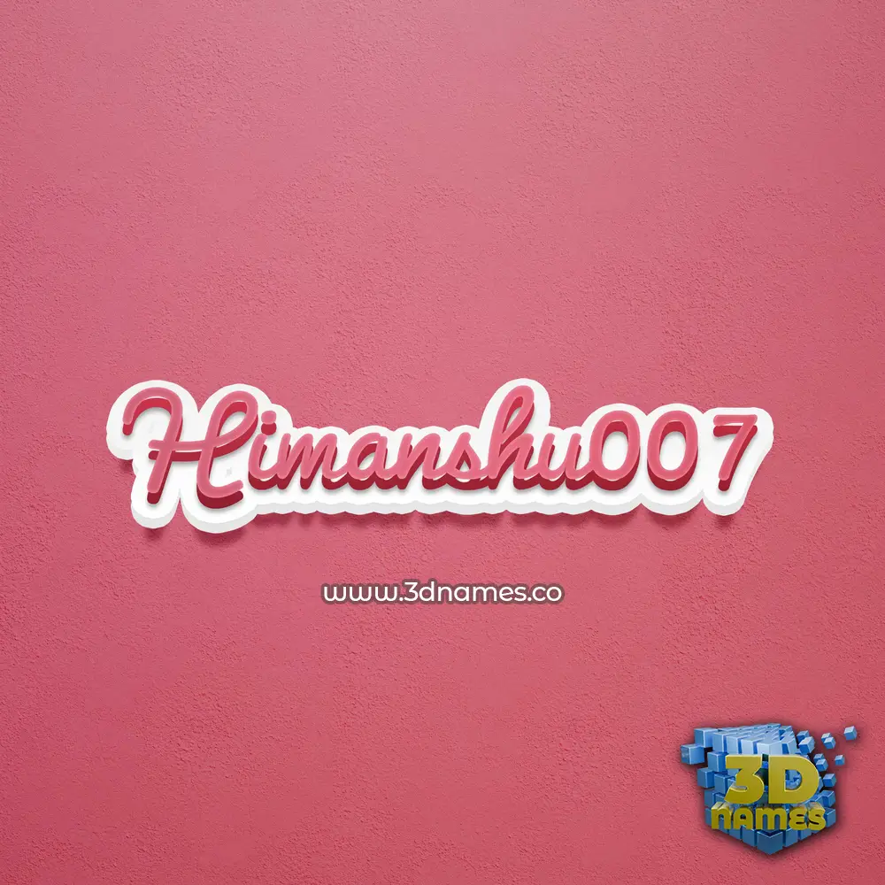 himanshu007 in Red Scribble style - 3D name wallpaper