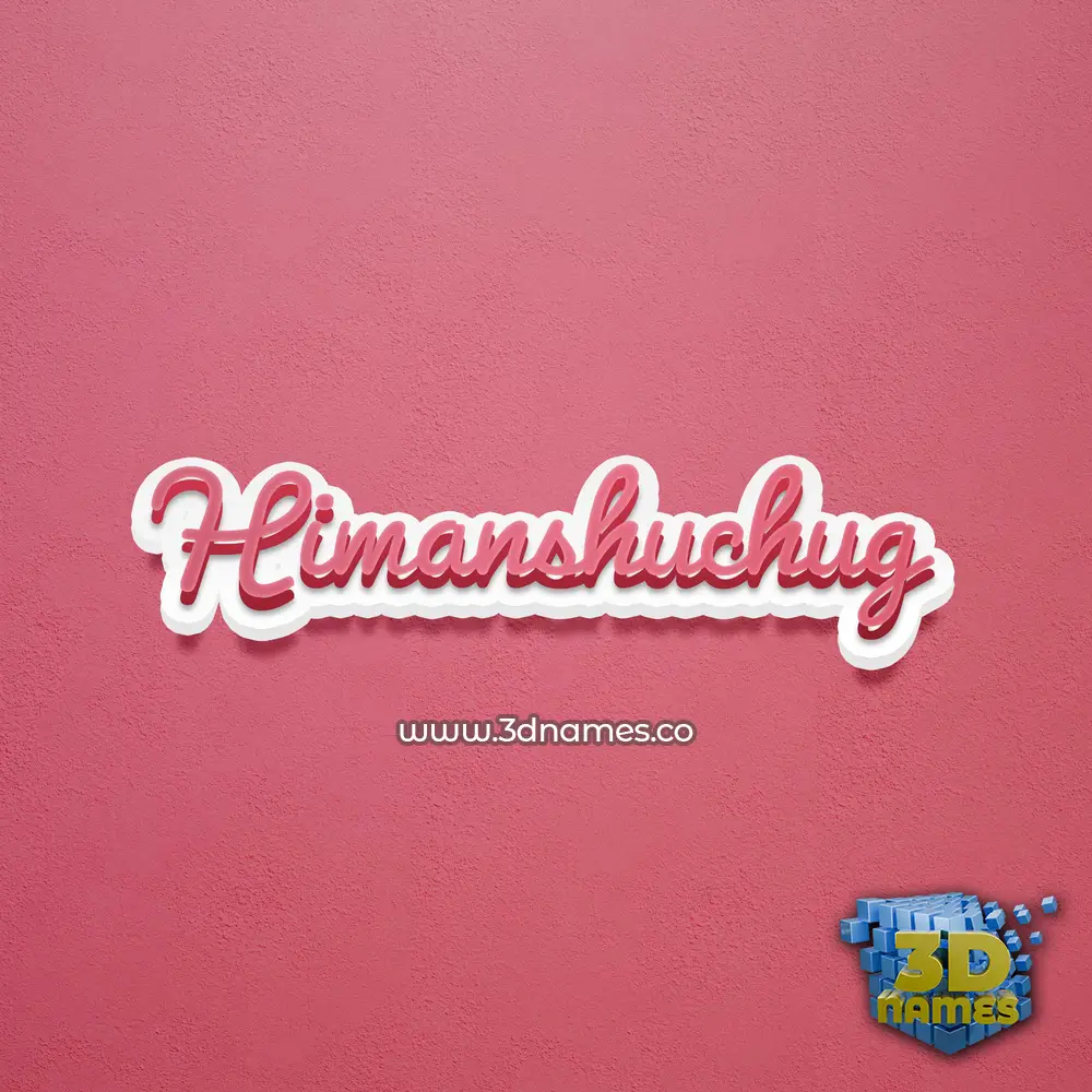 himanshuchug in Red Scribble style - 3D name wallpaper