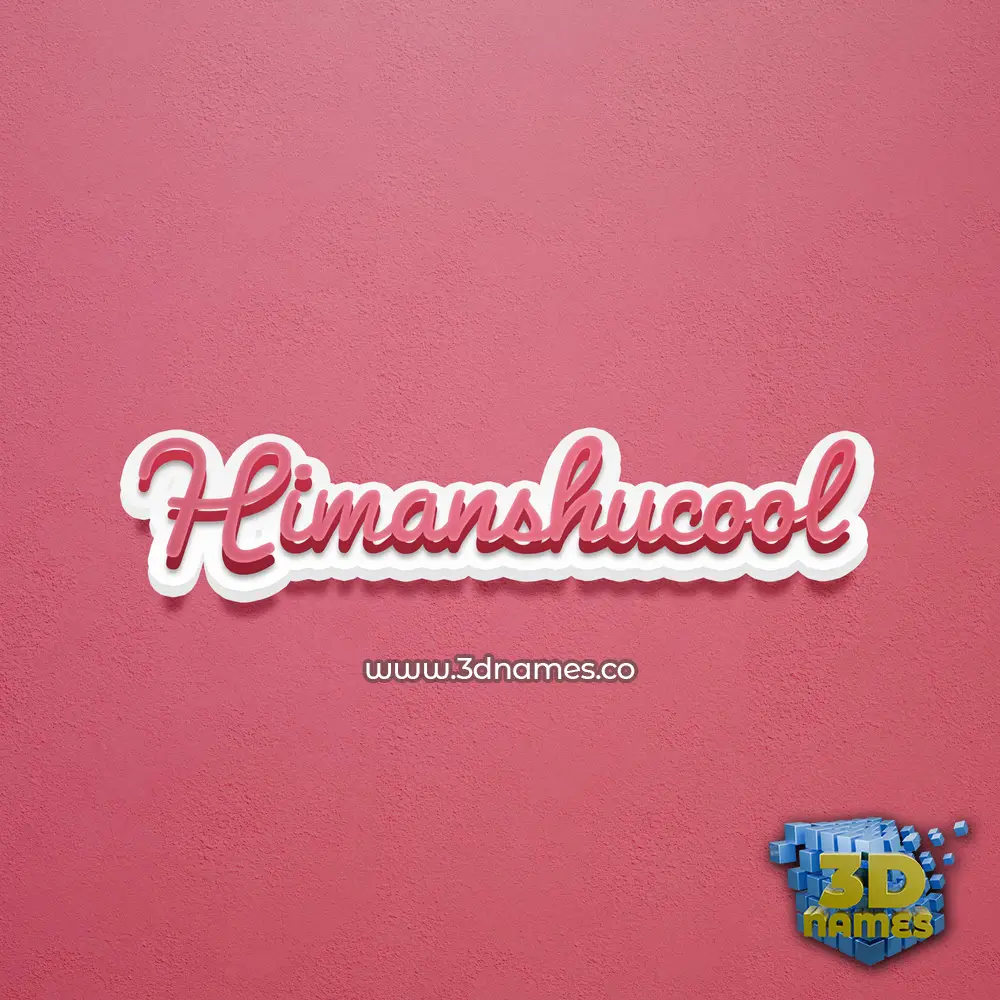 himanshucool in Red Scribble style - 3D name wallpaper