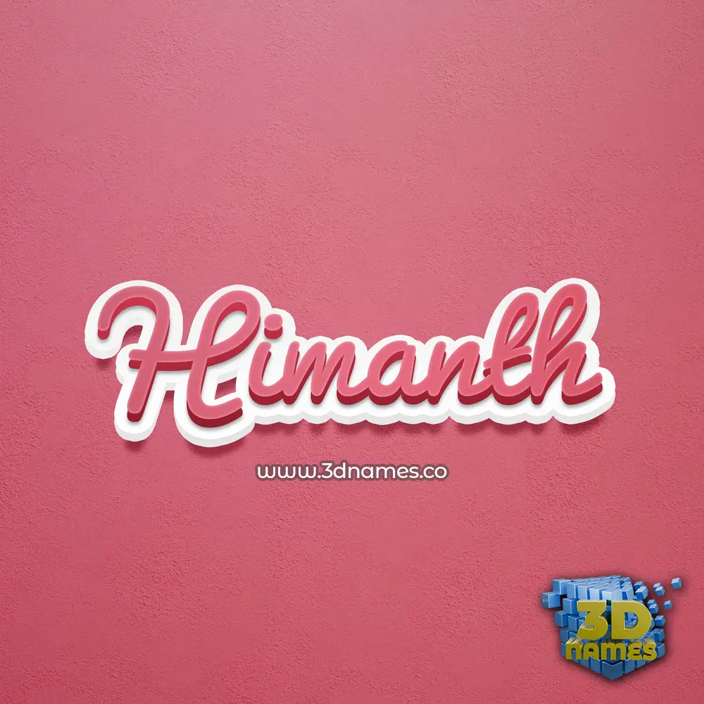 himanth in Red Scribble style - 3D name wallpaper