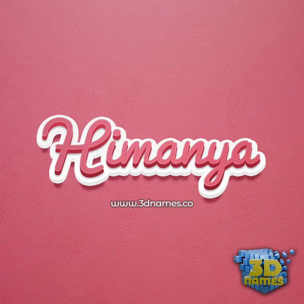 himanya in Red Scribble style - 3D name wallpaper
