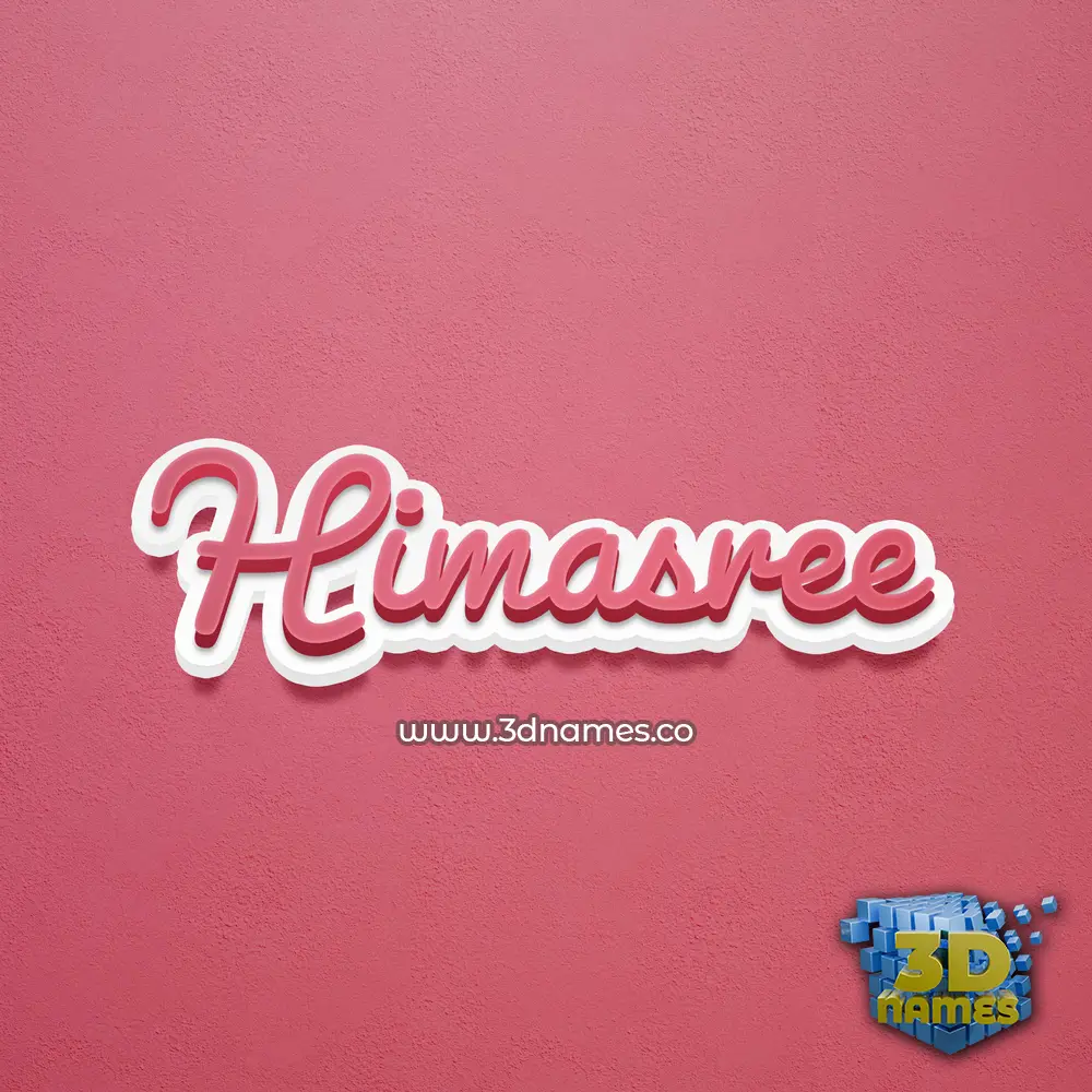 himasree in Red Scribble style - 3D name wallpaper