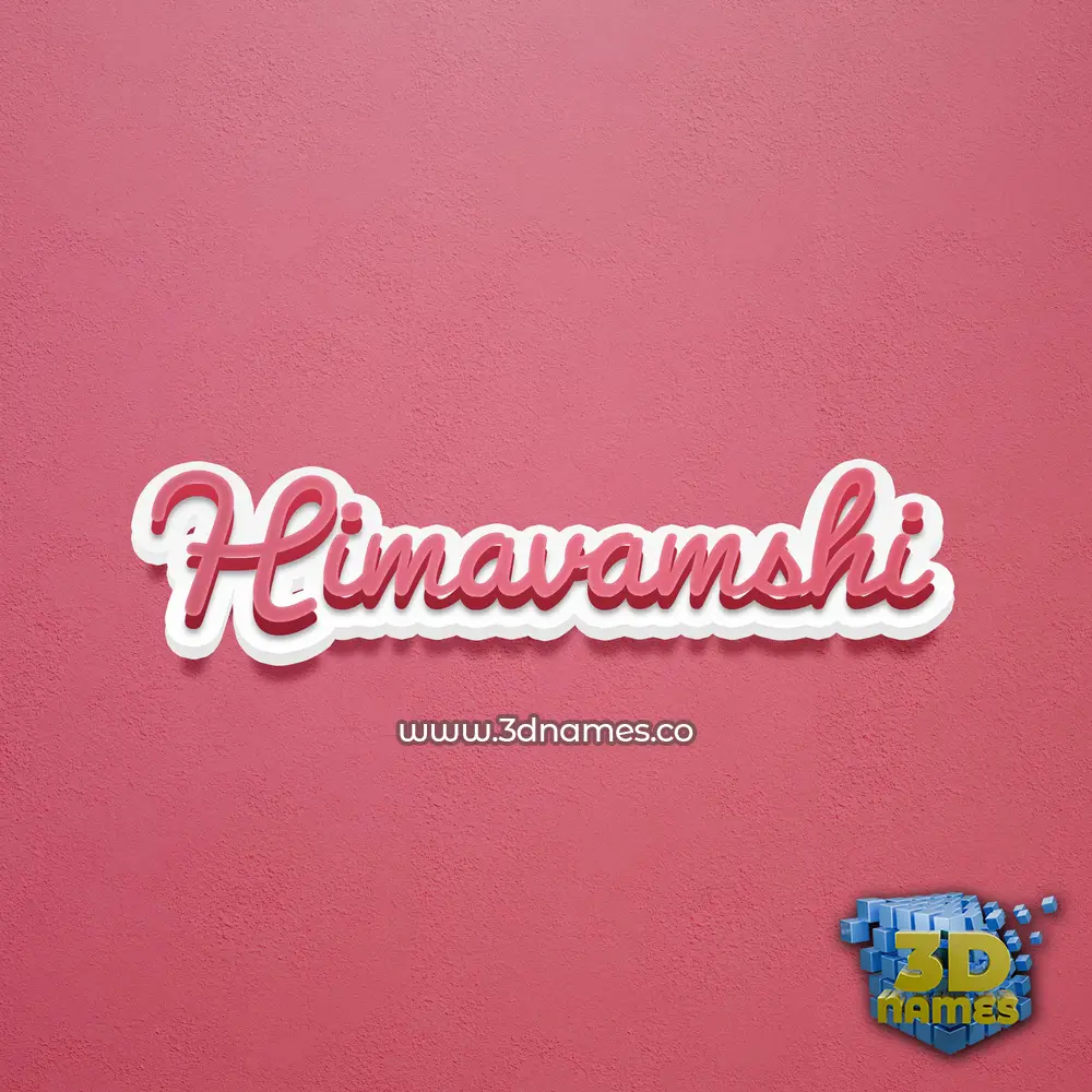 himavamshi in Red Scribble style - 3D name wallpaper