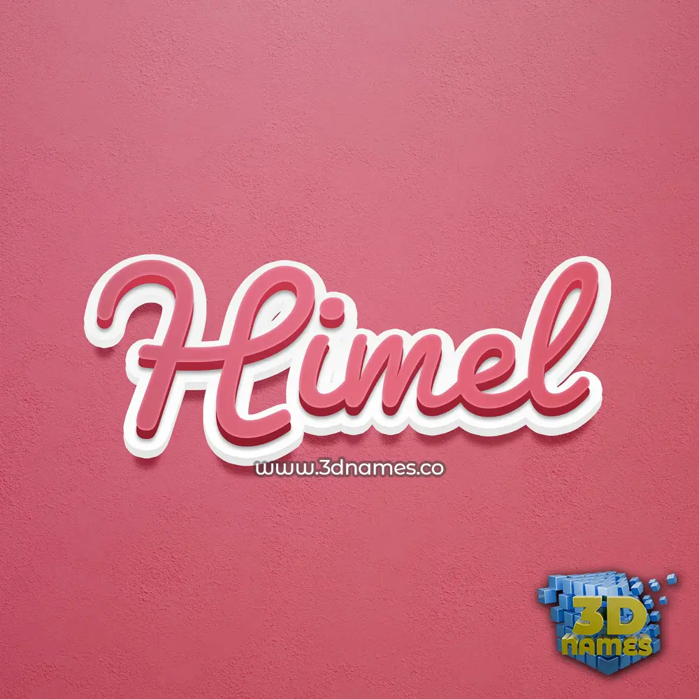 himel in Red Scribble style - 3D name wallpaper