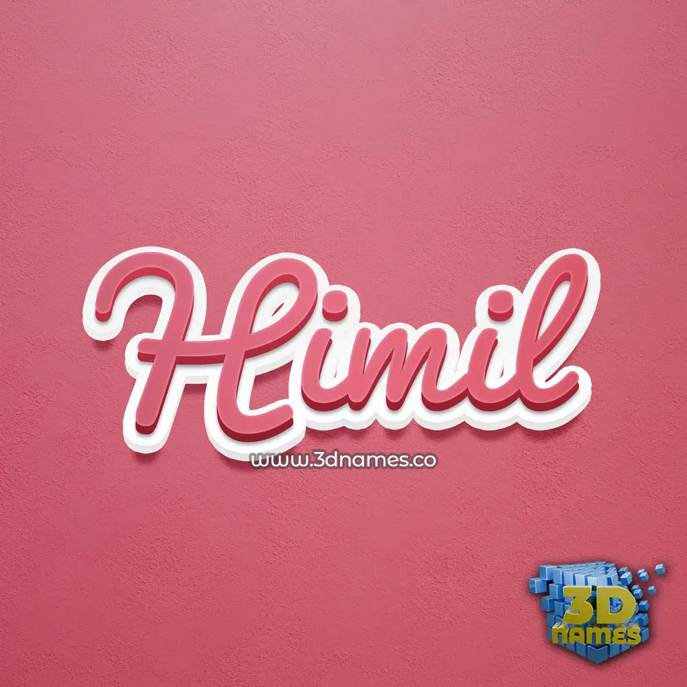 himil in Red Scribble style - 3D name wallpaper