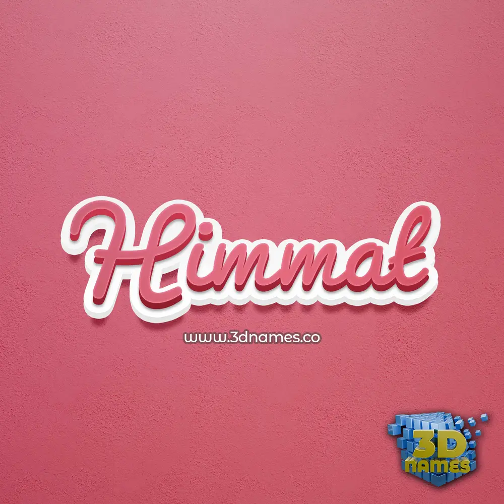 himmat in Red Scribble style - 3D name wallpaper