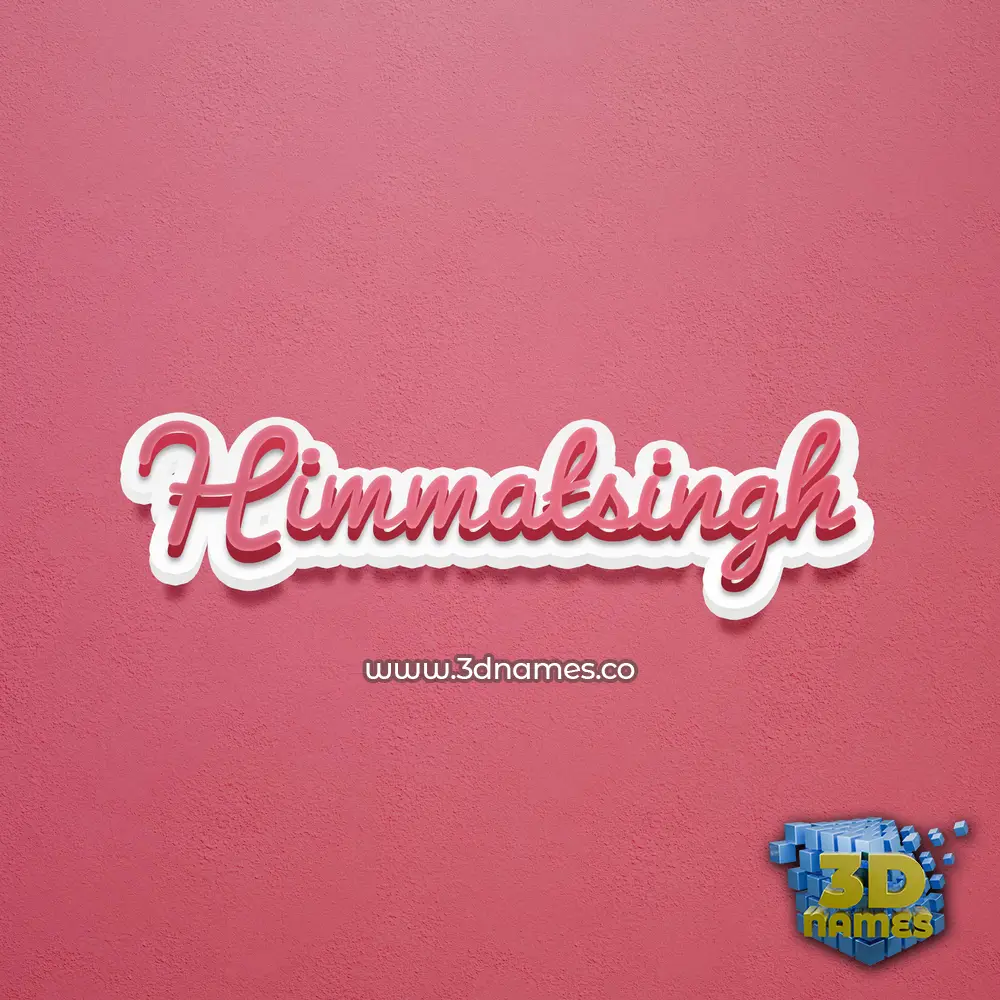 himmatsingh in Red Scribble style - 3D name wallpaper
