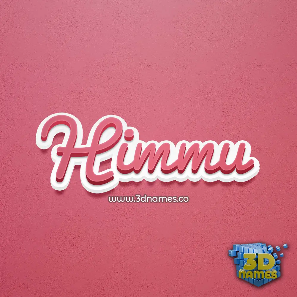 himmu in Red Scribble style - 3D name wallpaper