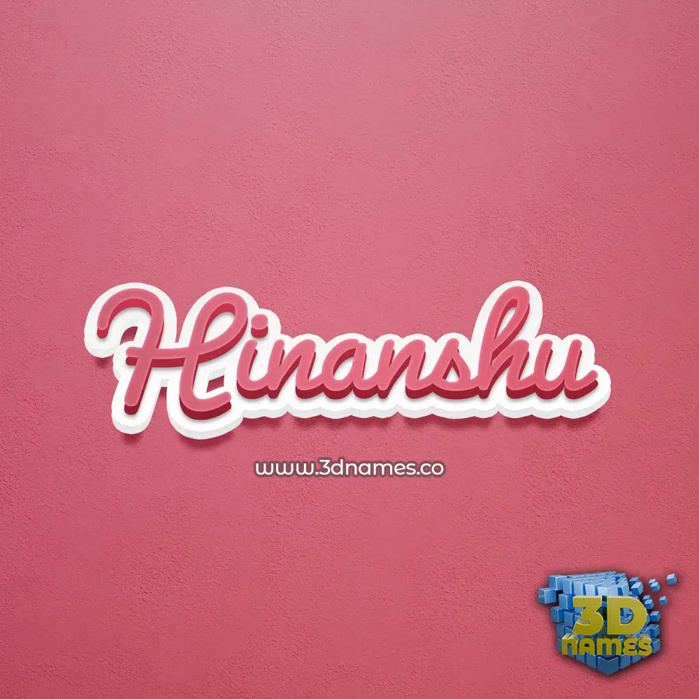 hinanshu in Red Scribble style - 3D name wallpaper