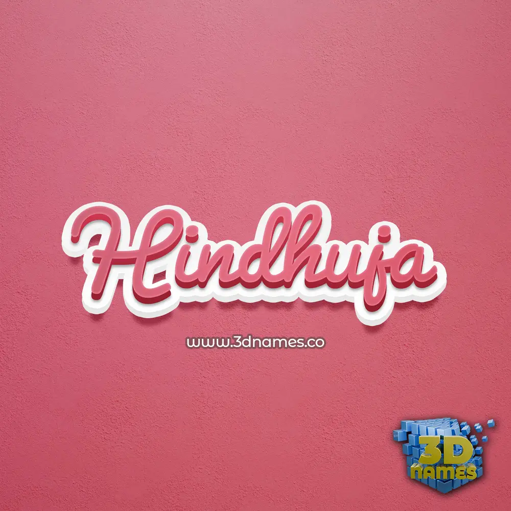 hindhuja in Red Scribble style - 3D name wallpaper