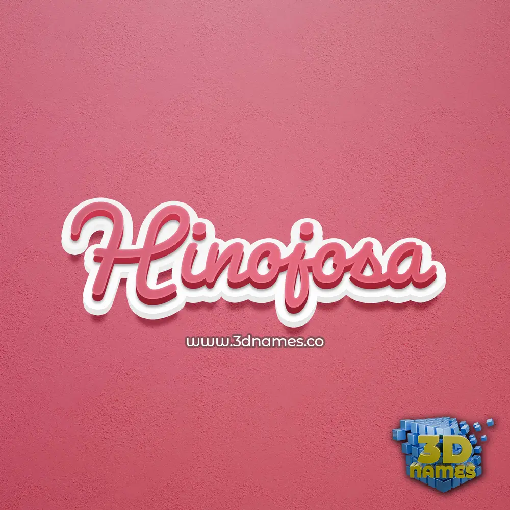 hinojosa in Red Scribble style - 3D name wallpaper