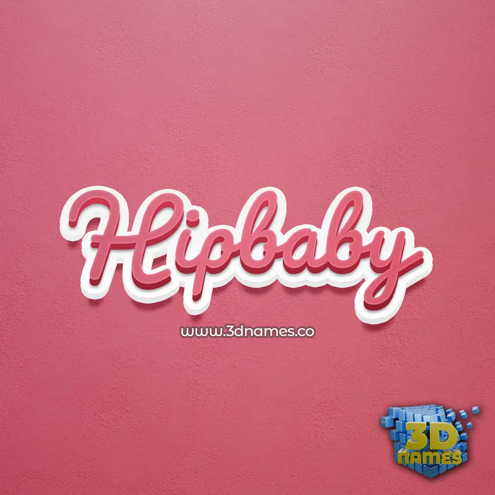 hipbaby in Red Scribble style - 3D name wallpaper