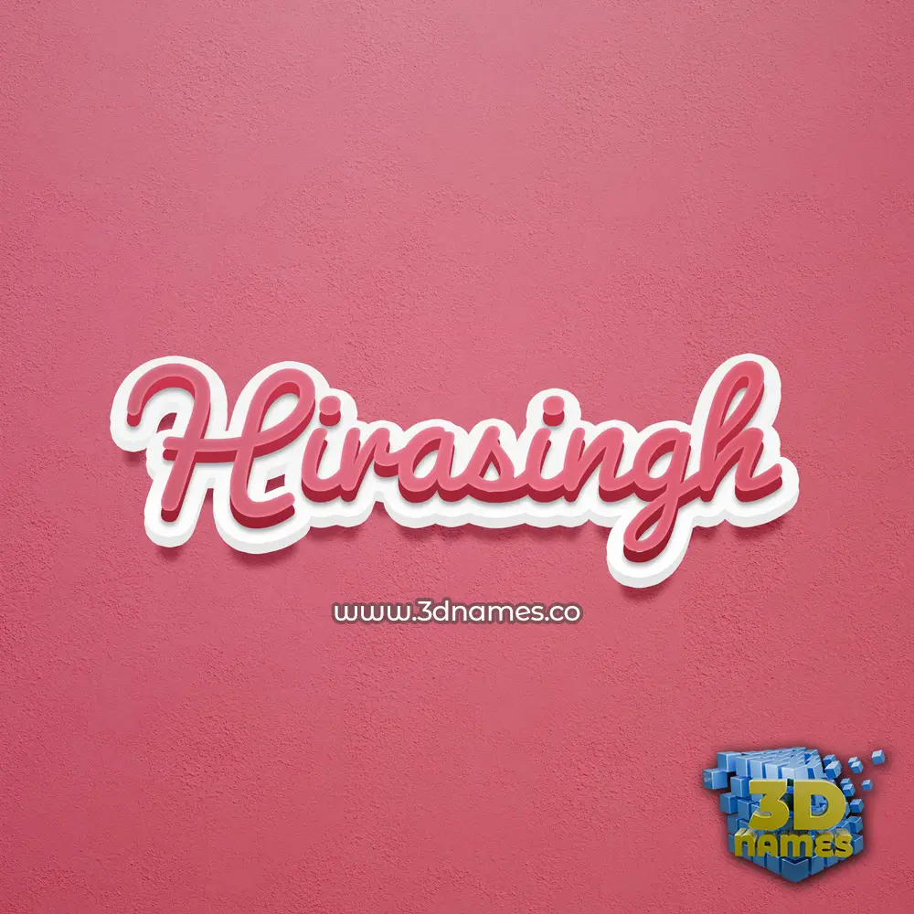 hirasingh in Red Scribble style - 3D name wallpaper