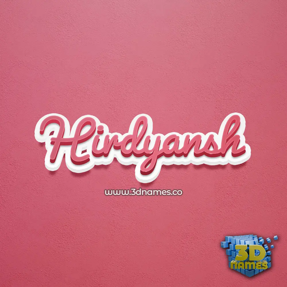 hirdyansh in Red Scribble style - 3D name wallpaper
