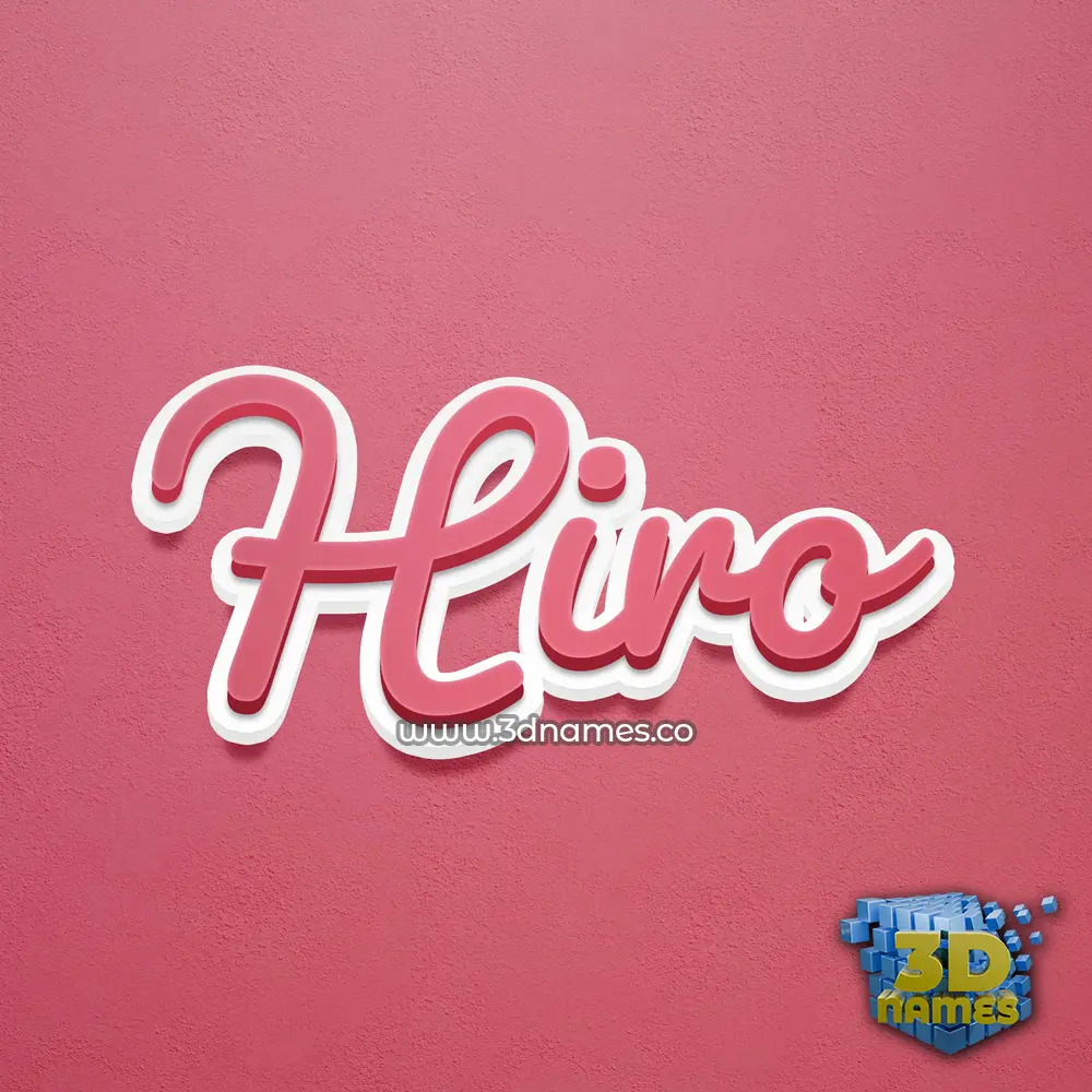 hiro in Red Scribble style - 3D name wallpaper