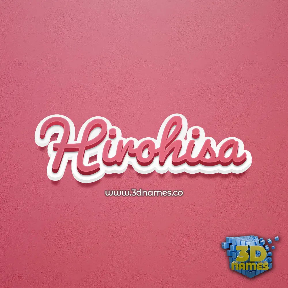 hirohisa in Red Scribble style - 3D name wallpaper