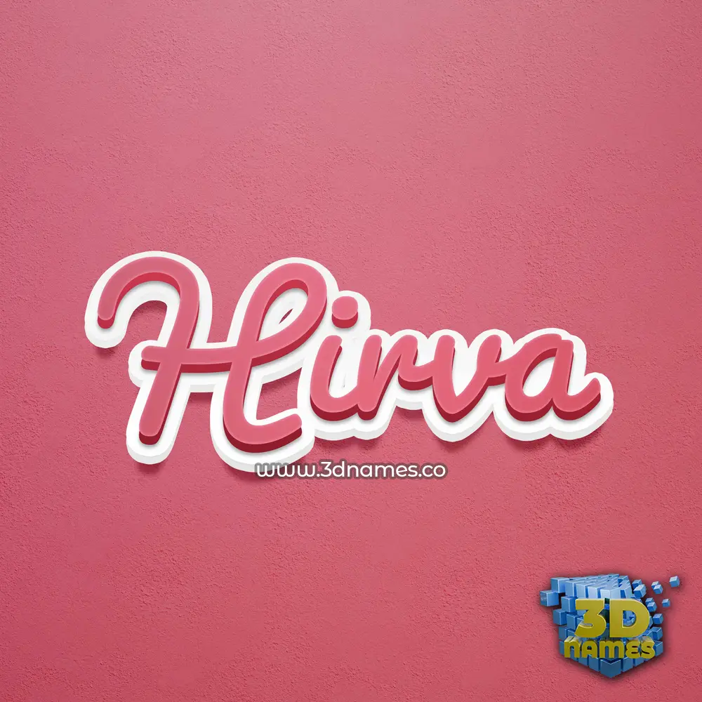 hirva in Red Scribble style - 3D name wallpaper