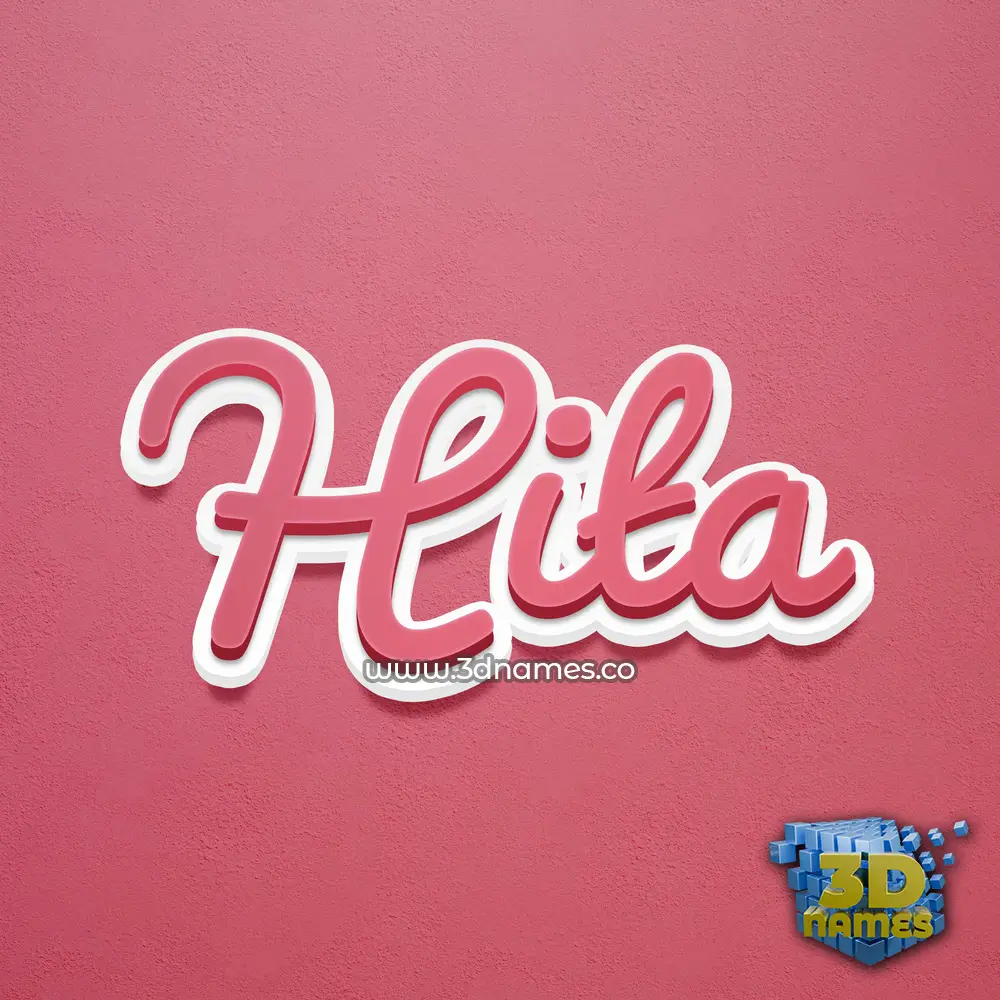 hita in Red Scribble style - 3D name wallpaper