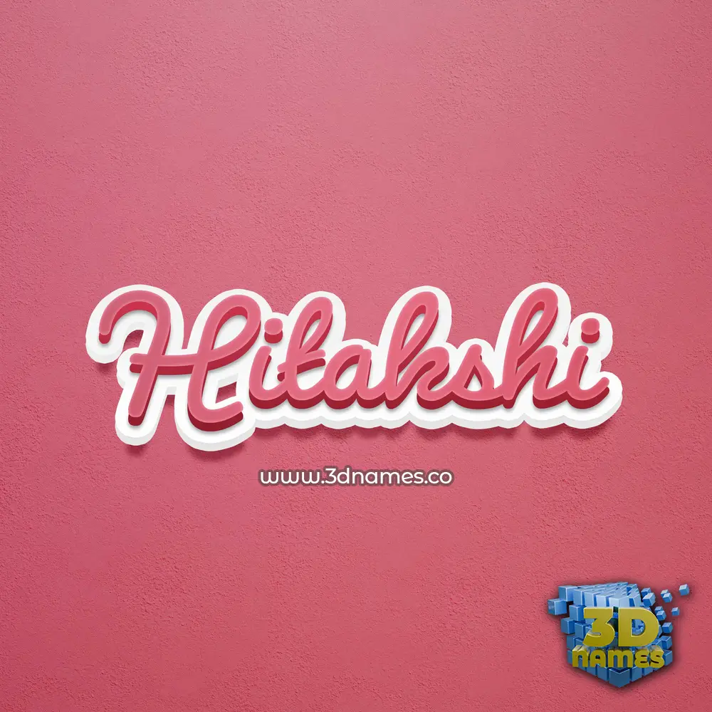 hitakshi in Red Scribble style - 3D name wallpaper