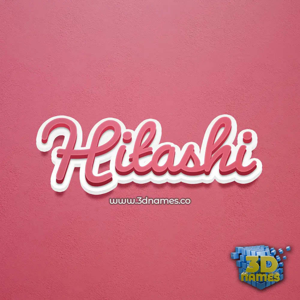 hitashi in Red Scribble style - 3D name wallpaper