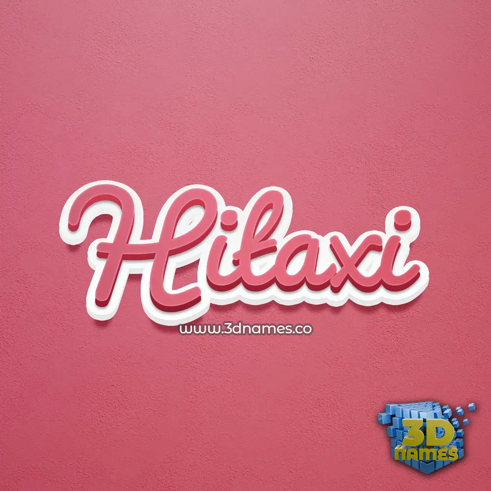 hitaxi in Red Scribble style - 3D name wallpaper